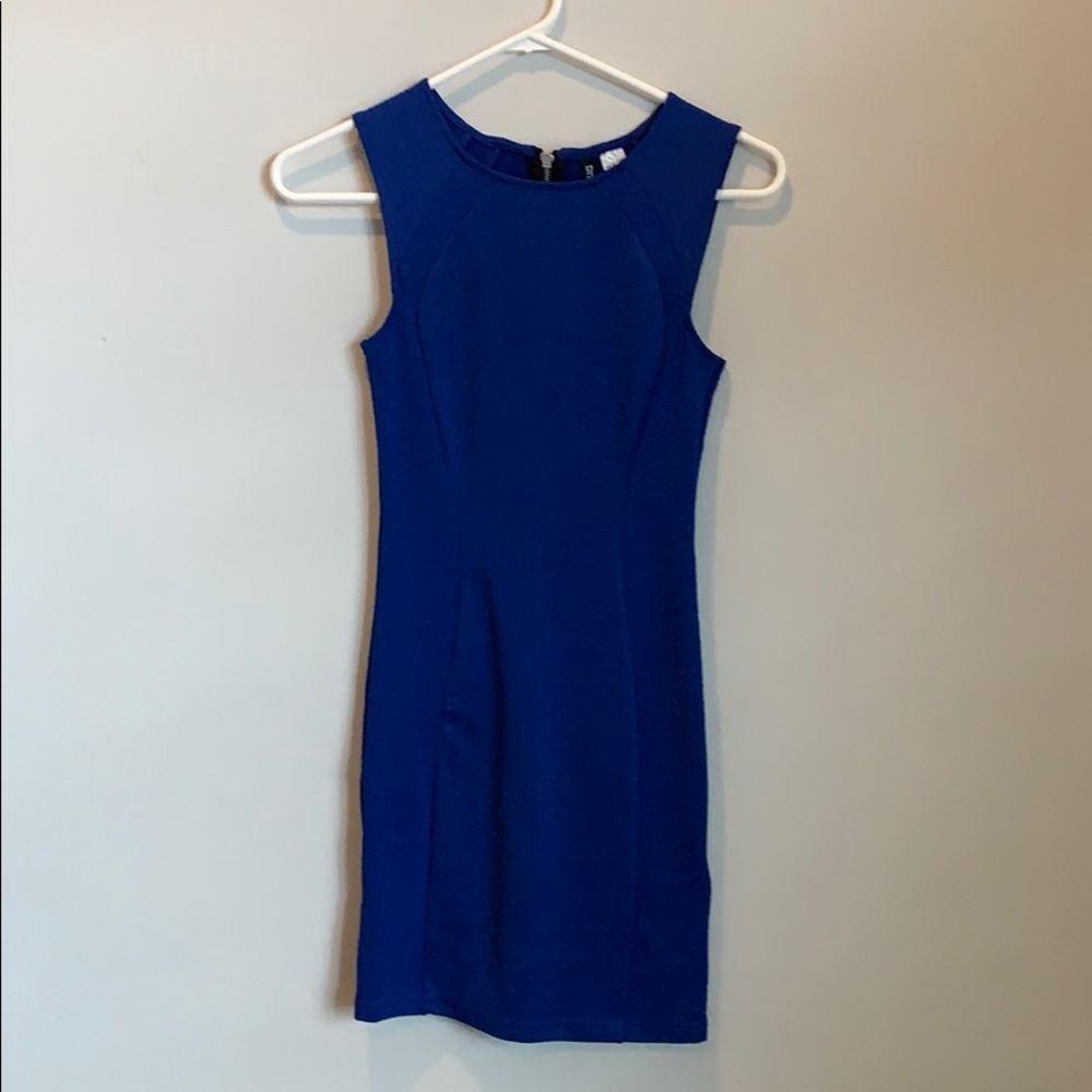 Royal blue bodycon dress